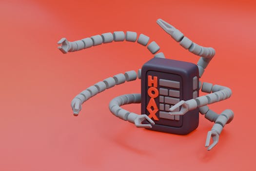 Hoax Robot. 3D Render.